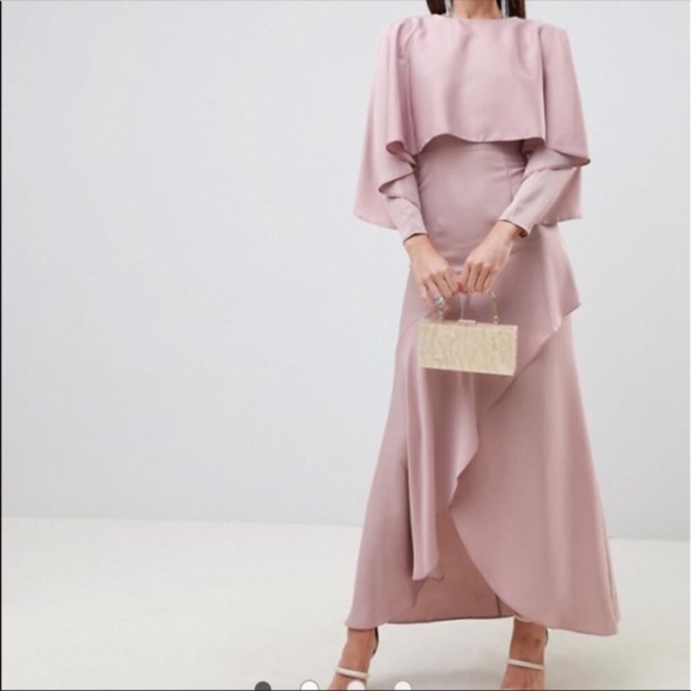 Asos kimono crop top dress US4 dusty rose